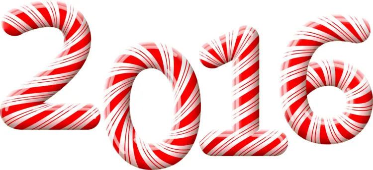 2016 Candy Cane Numbers for Christmas