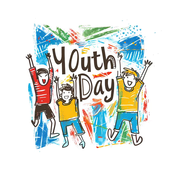 Youth Day Celebration with Colorful Background