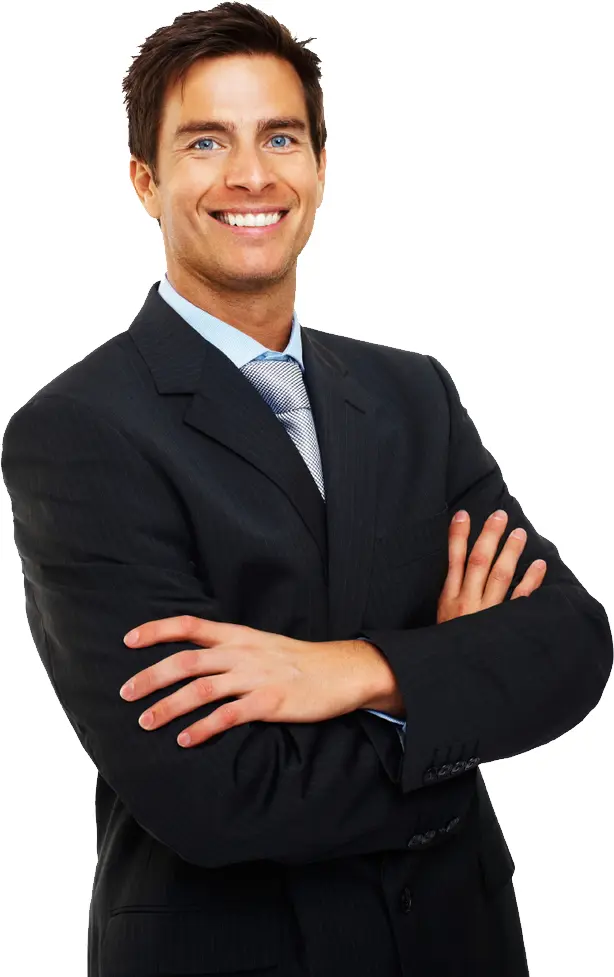 Smiling Businessman in Formal Suit