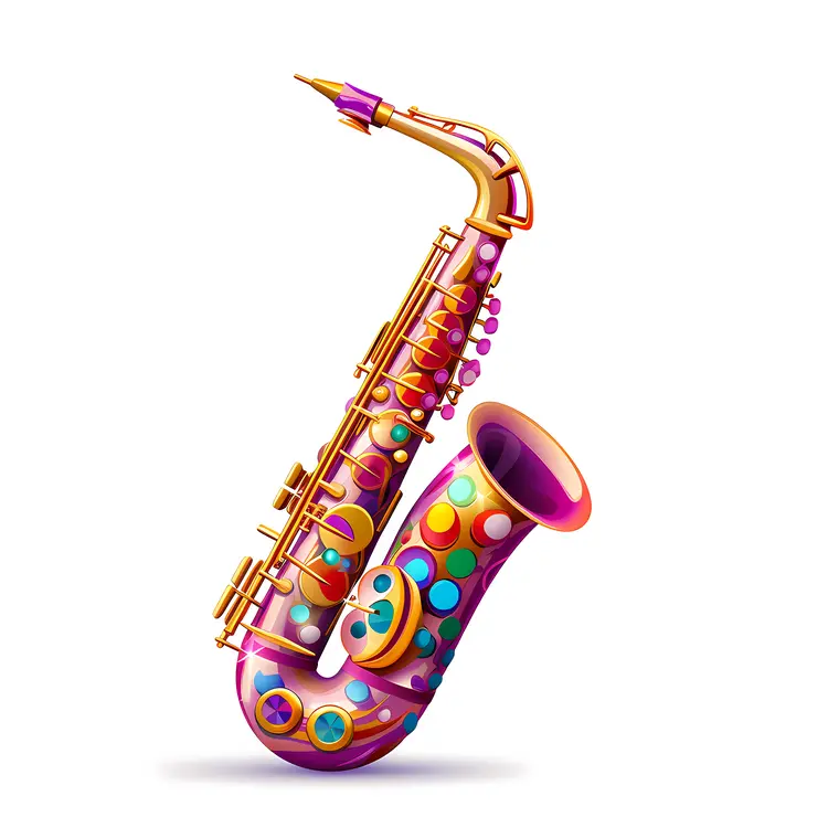 Colorful Saxophone Illustration