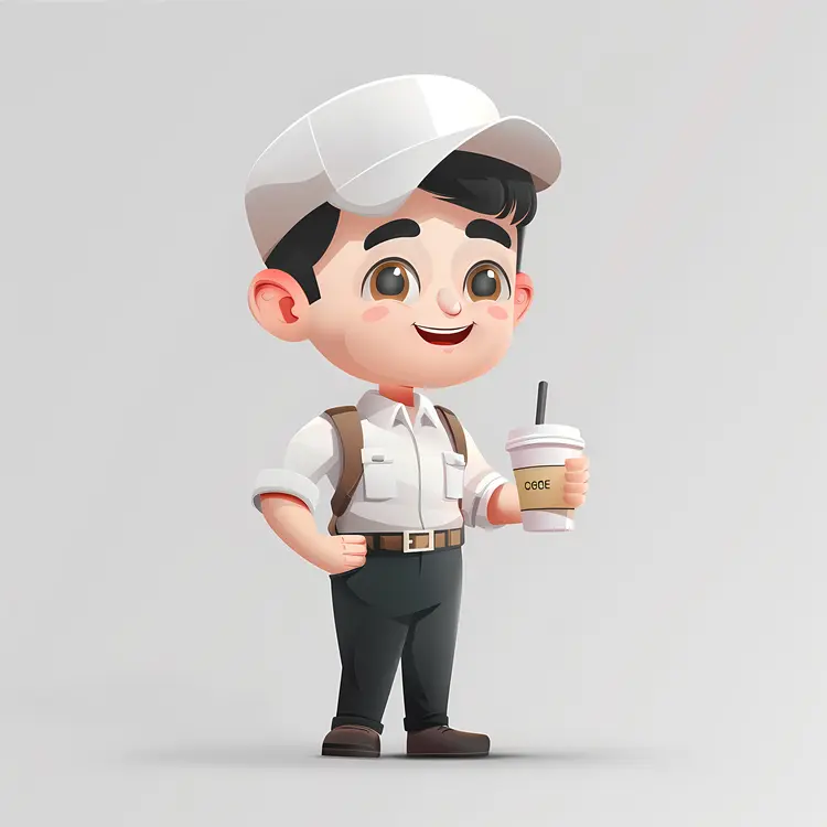 Boy with Coffee Cup