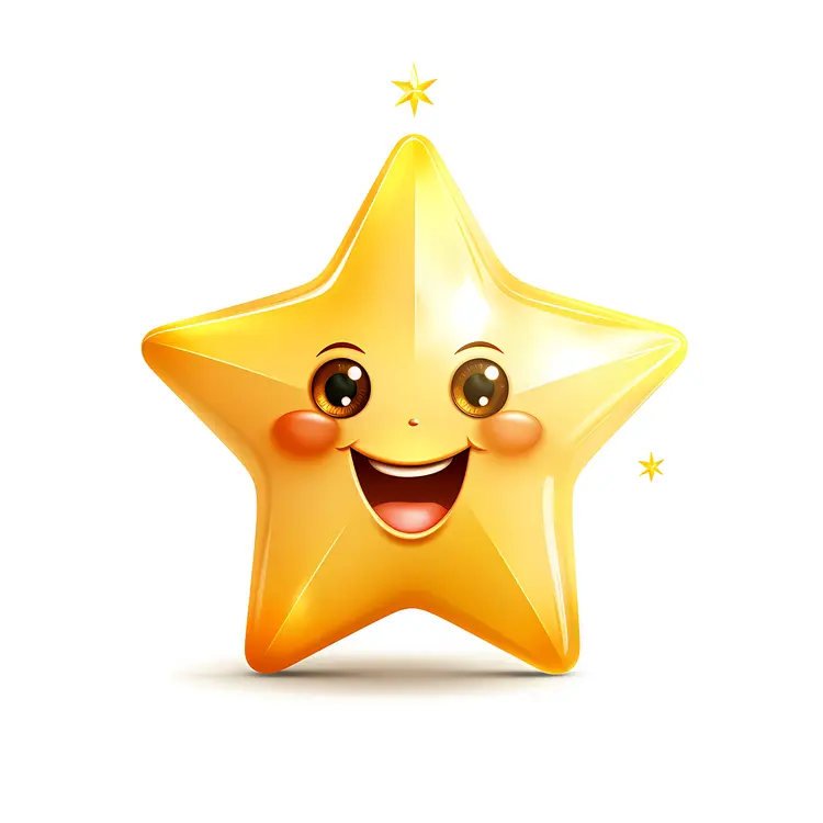 Happy Yellow Star Cartoon
