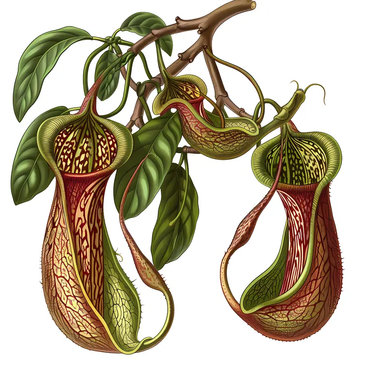 Cluster of Green Pitcher Plants
