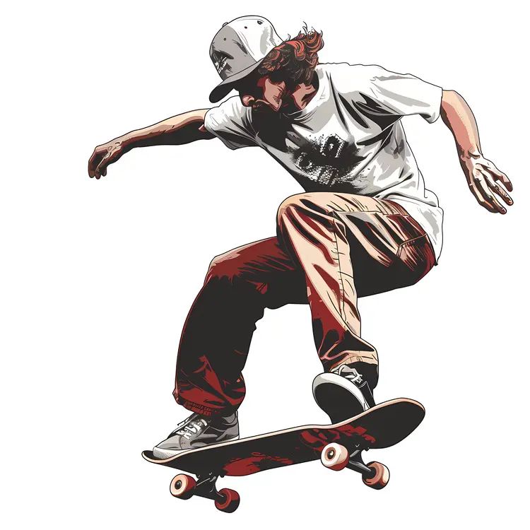 Skateboarder Performing a Trick