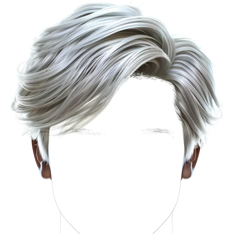 Trendy Short Silver Hair