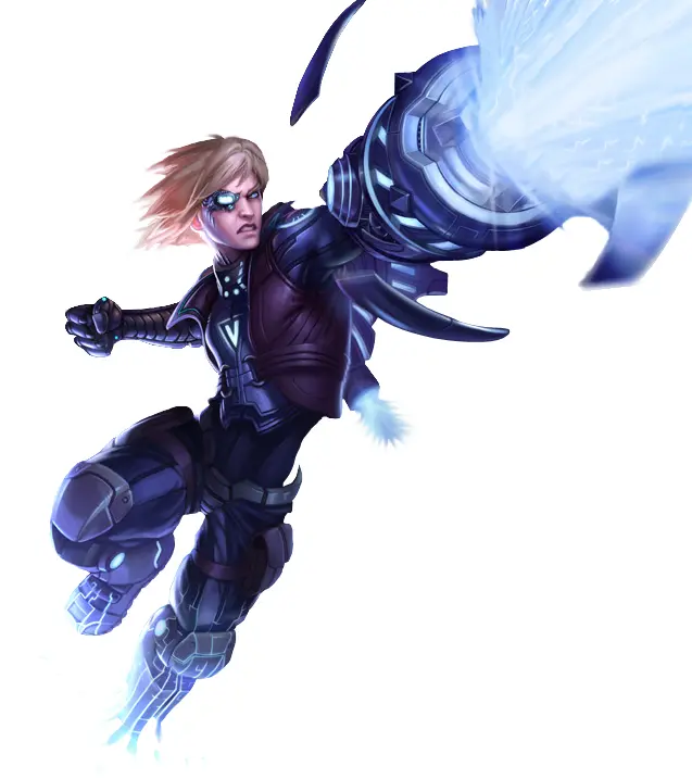Cyborg Warrior with Energy Blast