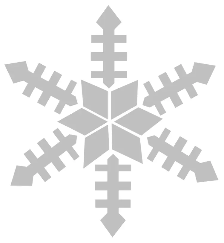 Gray Snowflake Illustration