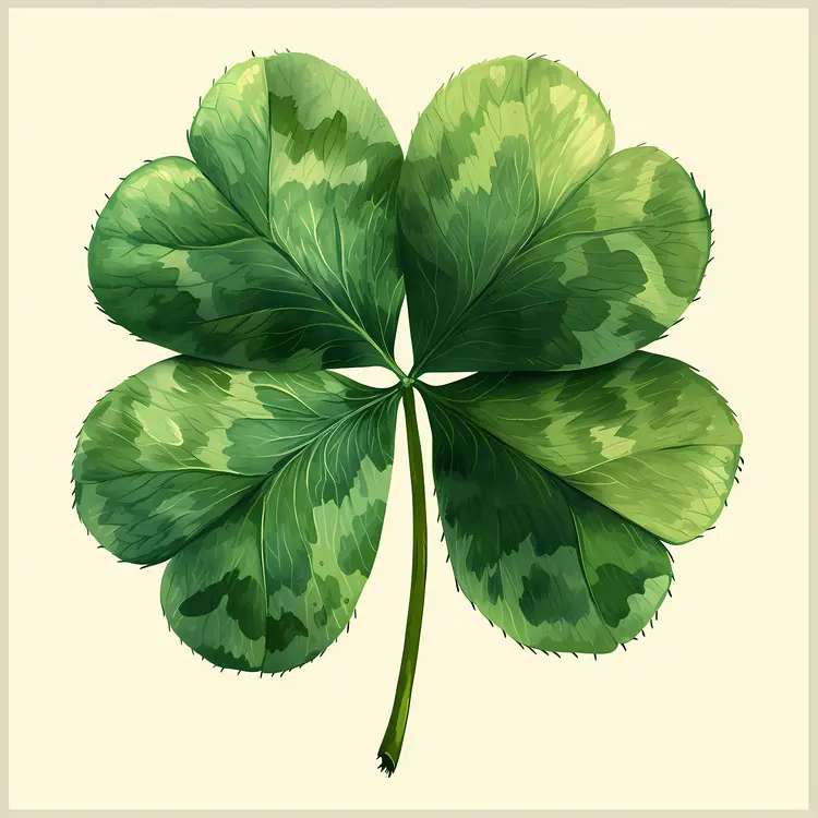 Green Four-Leaf Clover