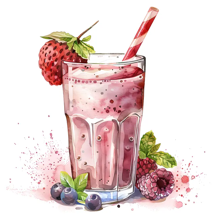 Refreshing Berry Smoothie with Mixed Berries