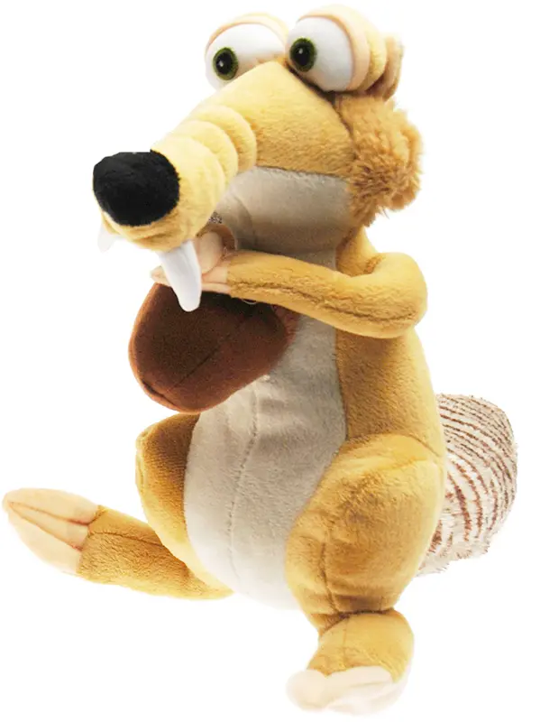 Cartoon Squirrel Holding Acorn
