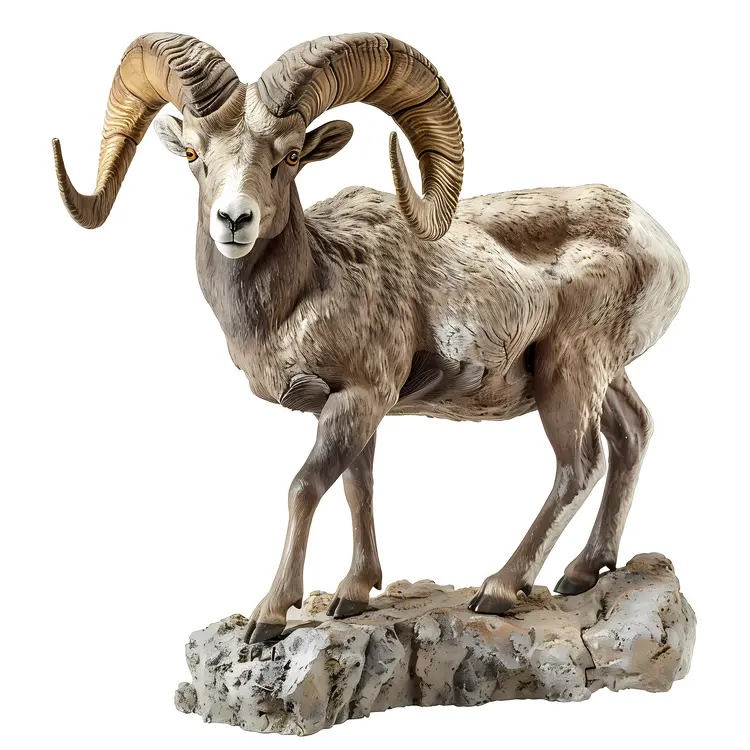 Mountain Goat on Rocky Cliff