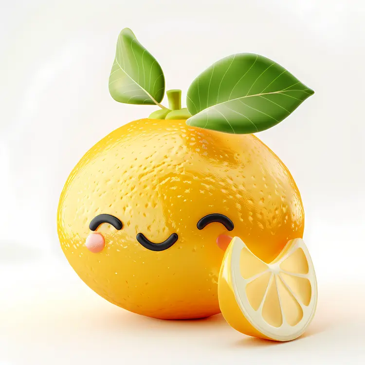 Happy Orange with Slice