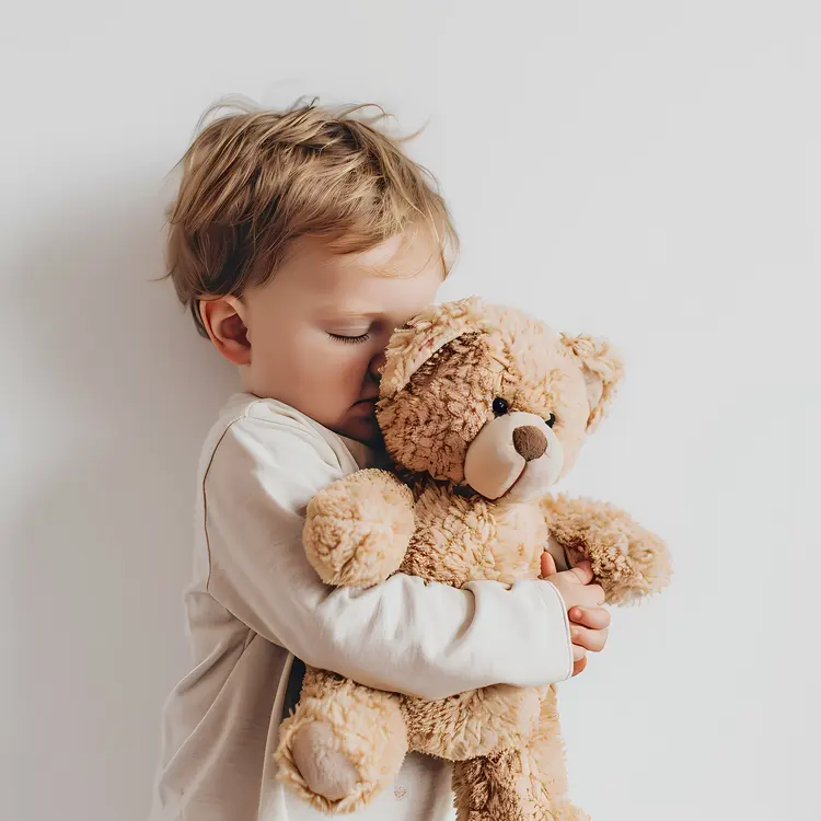 Child Hugging a Teddy Bear
