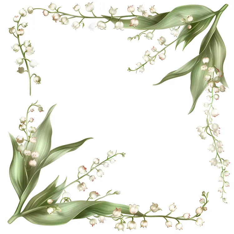 Elegant Floral Frame with Blossoms