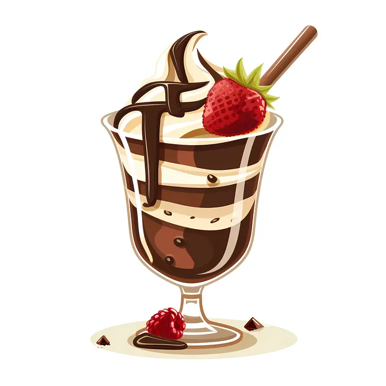 Delicious Chocolate Strawberry Sundae