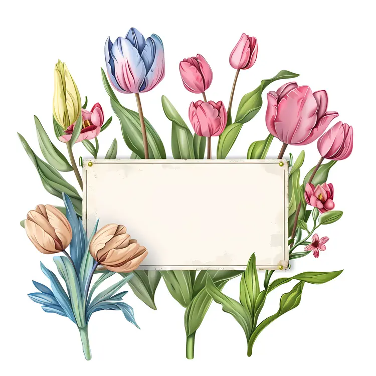Tulip Floral Frame