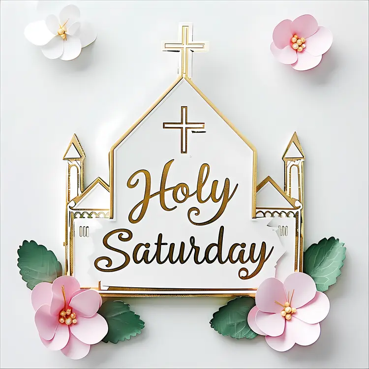 Holy Saturday Church with Flowers