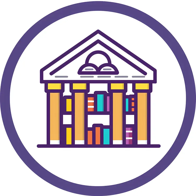 Library Building with Books