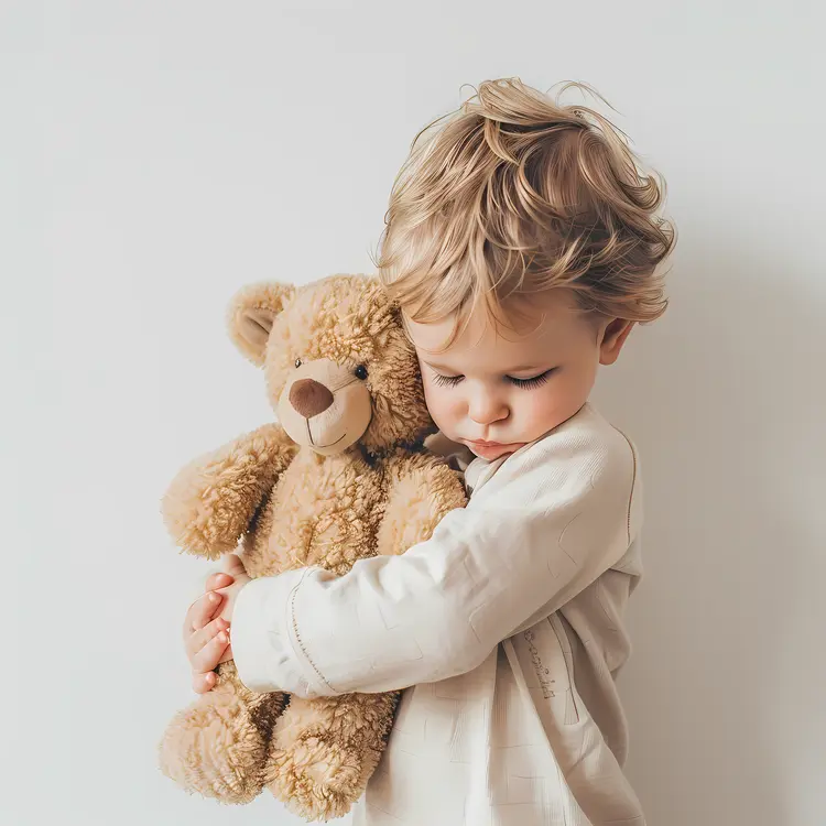 Child Hugging Teddy Bear