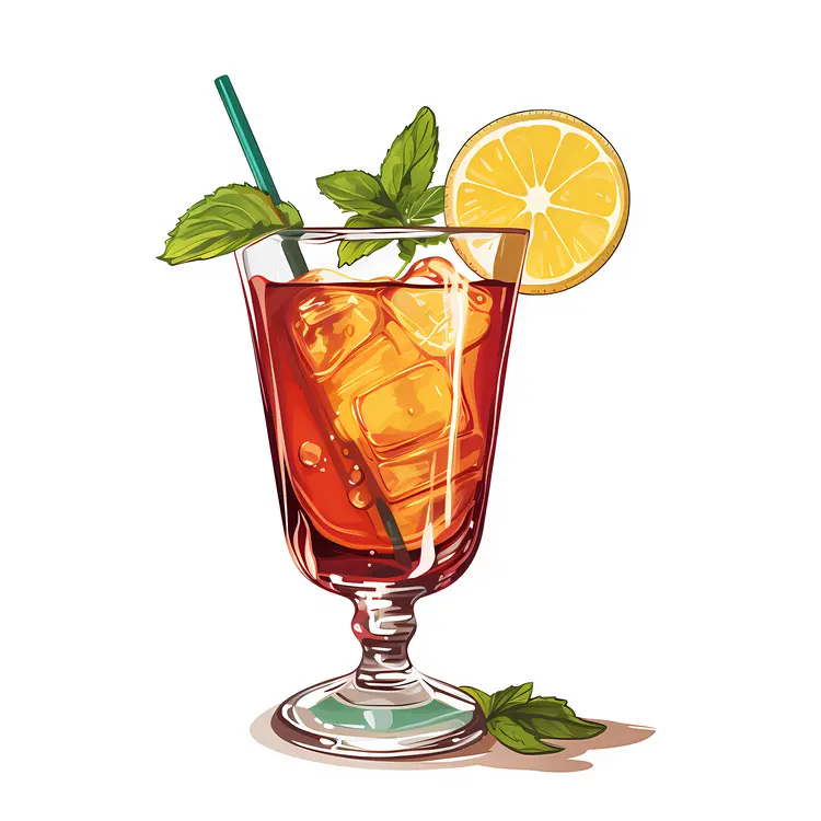 Refreshing Iced Tea with Lemon and Mint