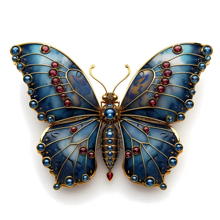 Blue Butterfly Jewelry Ornament
