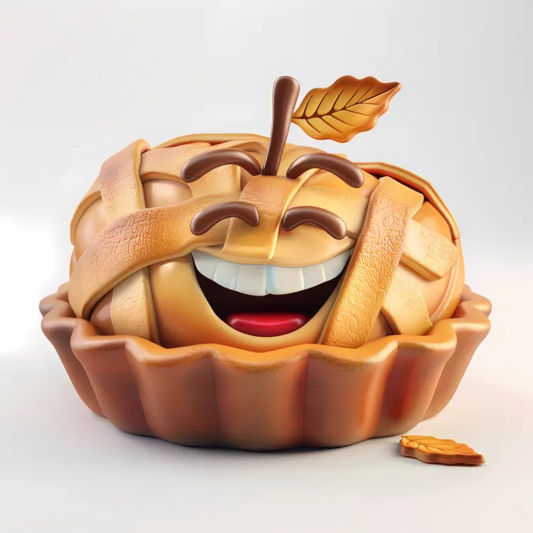 Happy Apple Pie Cartoon
