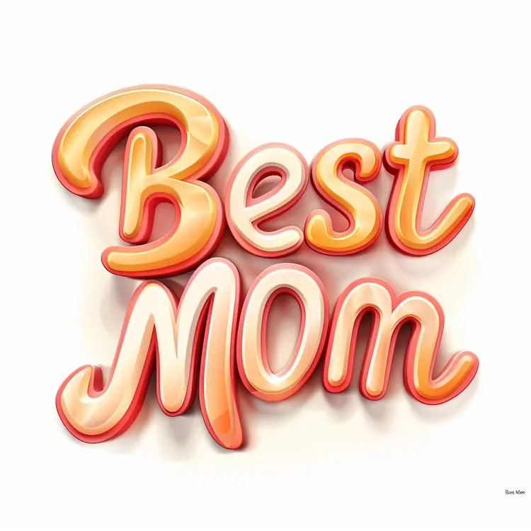 Best Mom Text Design