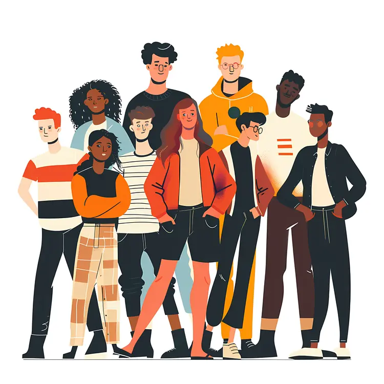 Group of People Standing Together