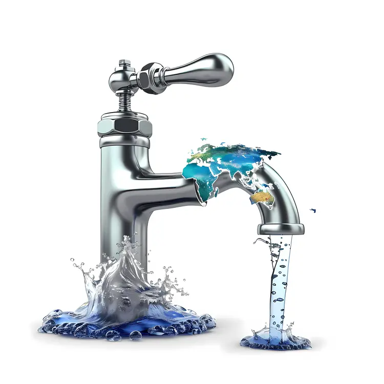 Water Tap with Splashing Water