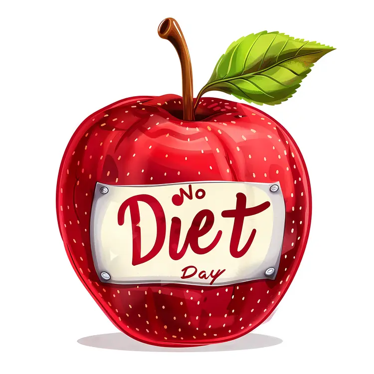 Red Apple for No Diet Day