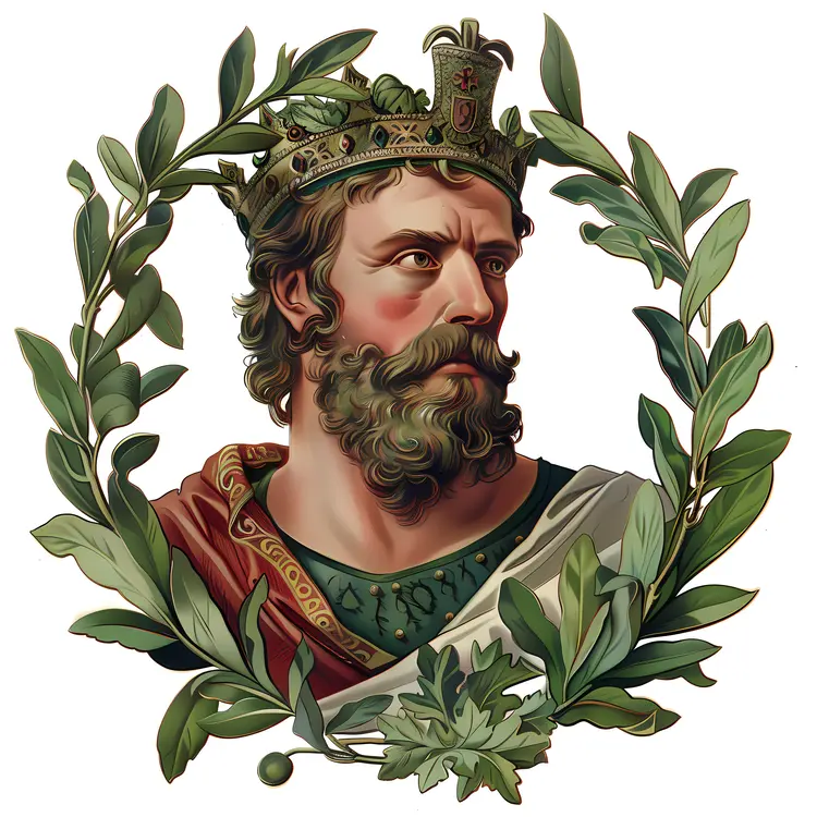 Portrait of a King with a Crown