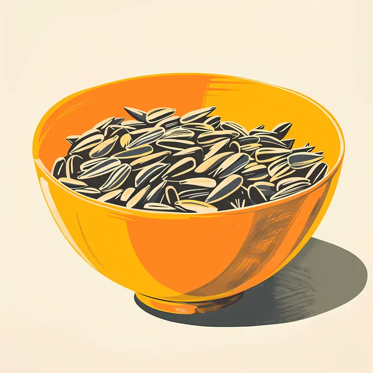 Yellow Bowl of Sunflower Seeds