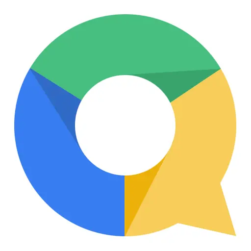 Google Q Logo in Flat Design