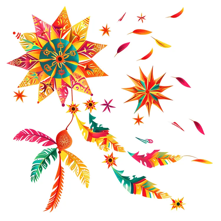 Colorful Star Decorations for Festive Celebrations