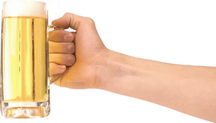 Hand Holding Beer Mug