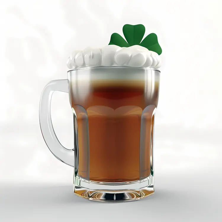 Beer Mug with Clover for St. Patrick's Day