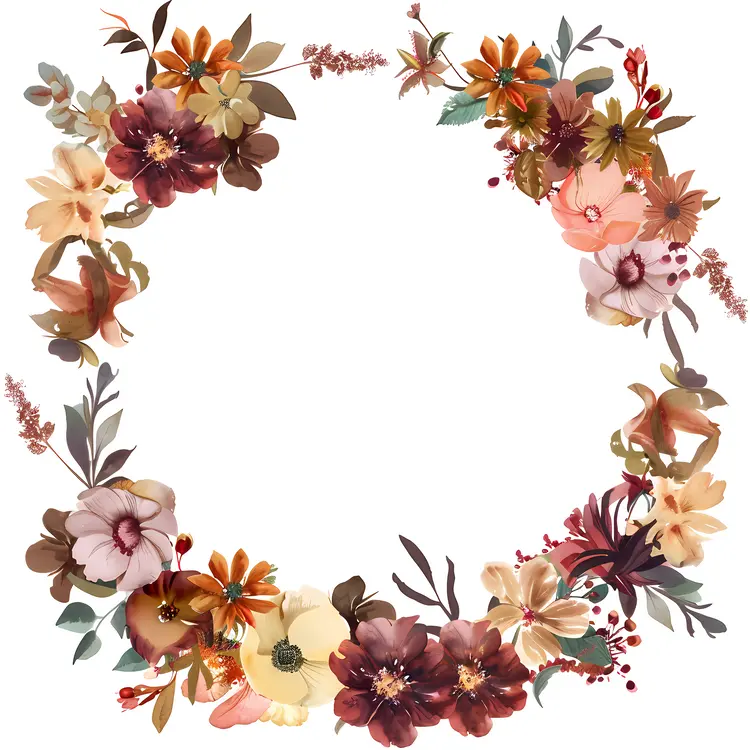 Autumn Floral Wreath