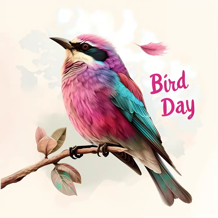 Colorful Bird on Branch