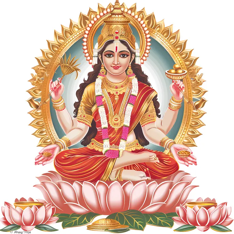 Akshaya Tritiya Goddess Illustration