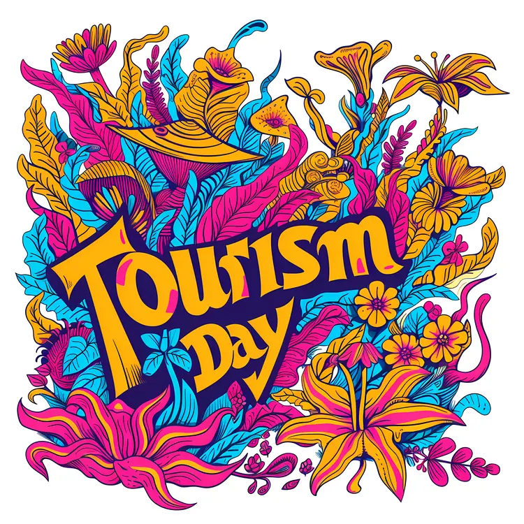 Colorful Floral Design for Tourism Day