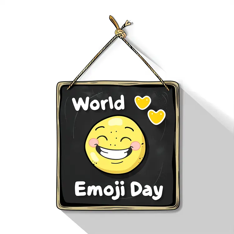 World Emoji Day Celebration Sign