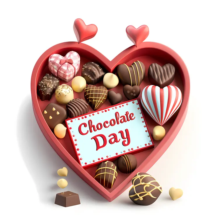 Heart-shaped Box of Chocolates for Chocolate Day