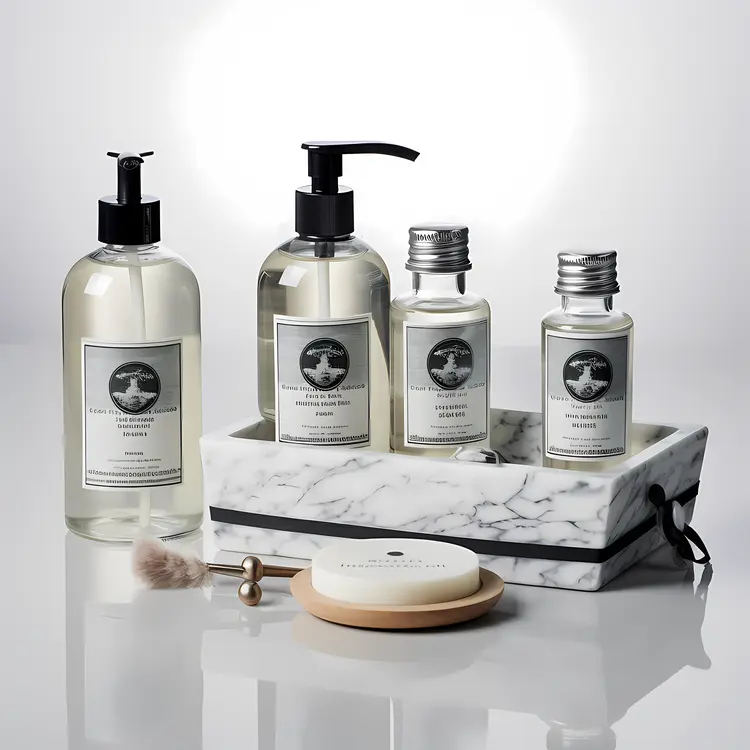 Luxury Bath Products on Marble Tray