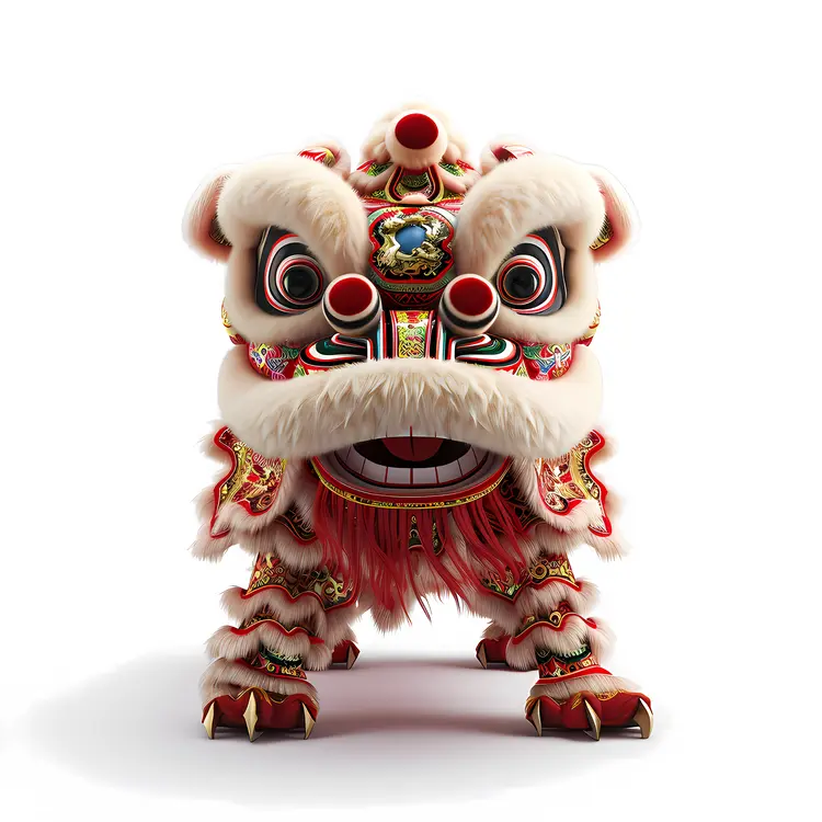 Traditional Chinese Lion Dance Costume