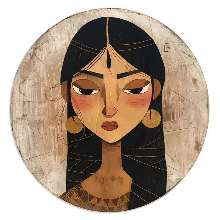 Girl with Jewelry Illustration
