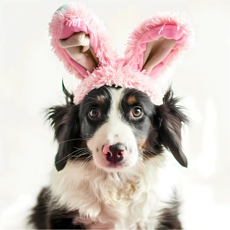 Dog with Bunny Ears Costume