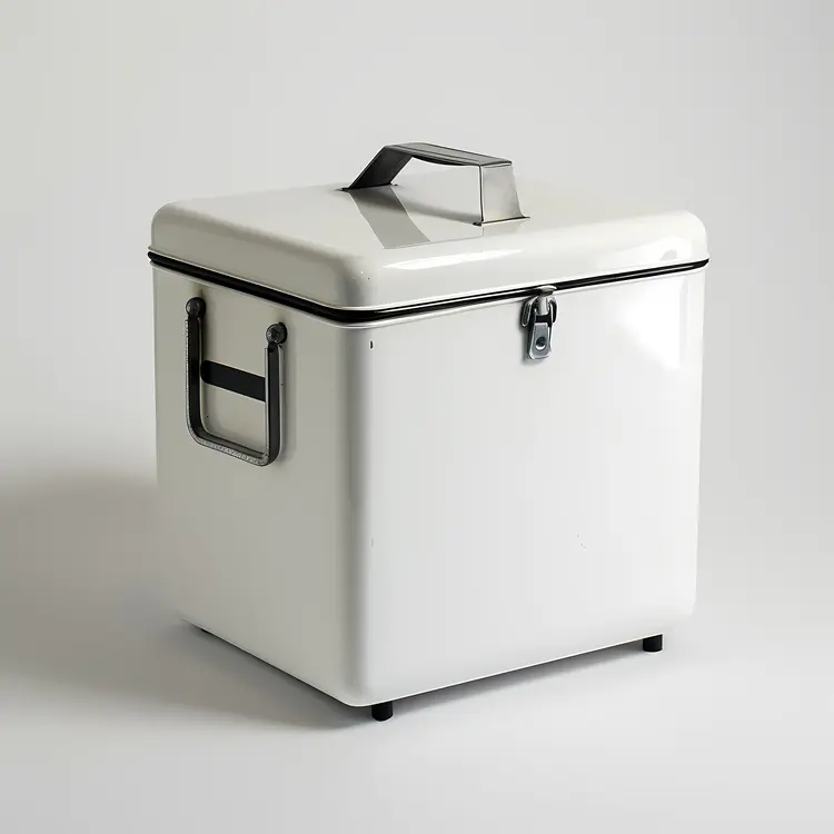 White Metal Lunchbox