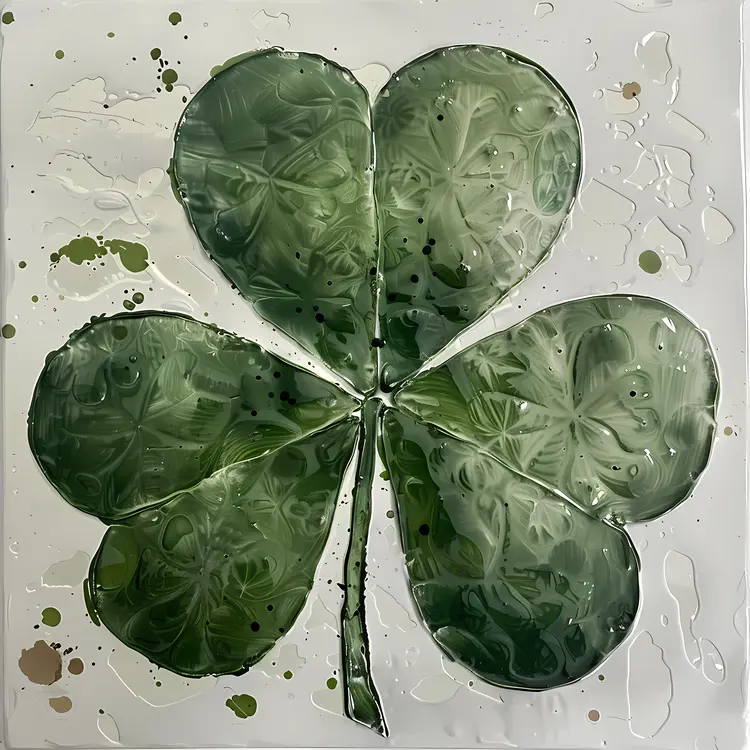 Green Ceramic Clover for St. Patrick's Day