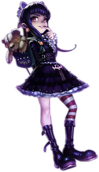 Gothic Girl with Teddy Bear