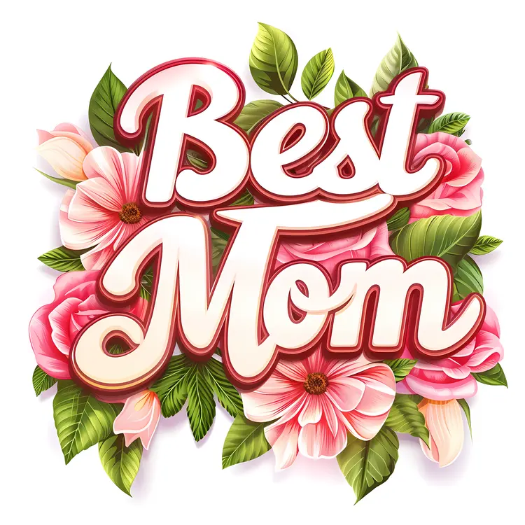 Best Mom Text with Flowers for Mother's Day